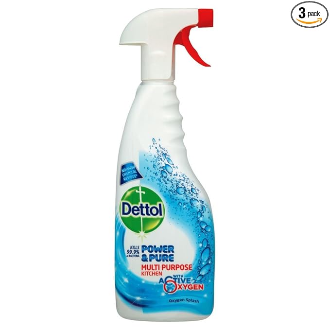 Dettol Power and Pure Bathroom Spray 750 ml (Pack of Three)