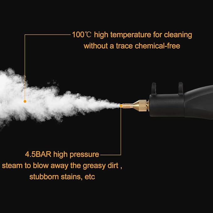 Handheld Steam Cleaner 2500w High-Pressure Steam 1500ml Large Water Tank 6 Adjustable Steam Levels Multi-Scene Cleaning Brush Head (Green)