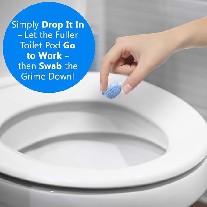 Fuller Brush Toilet Bowl Cleaner Pods - Water Soluble Tablet Cleansers - Cleans Descales &amp Refreshes Bathroom Toilets Removes Odors &amp Stains Light Fresh Scent Ideal for Homes and Businesses 6-