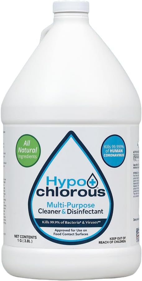 Hypochlorous Acid Spray For Home 1 Gallon - Cleaner &amp Disinfectant – Safe for Kids &amp Pets – Multi-Purpose Hypochlorous Acid Cleaner – Eco-Friendly HOCl Spray