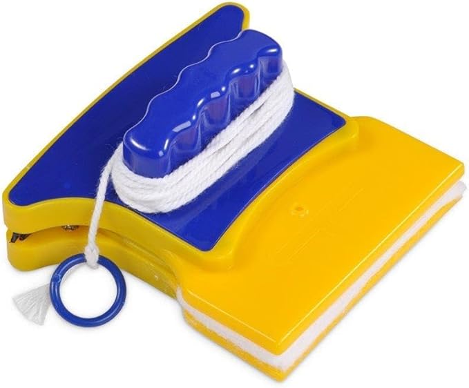 Double Side Magnetic Window Cleaner Magnet Window Cleaner Tool with 2 Cleaning Cotton for High Rise and Car Glazed Windows
