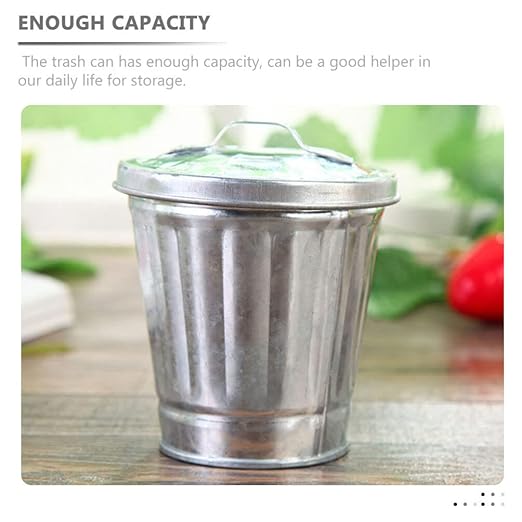 Mini Desktop Trash can with Lid 3.74 Inch Small Garbage Bin Compact Waste Basket for Home Office Bedroom Table Storage Organizer 4 Pack