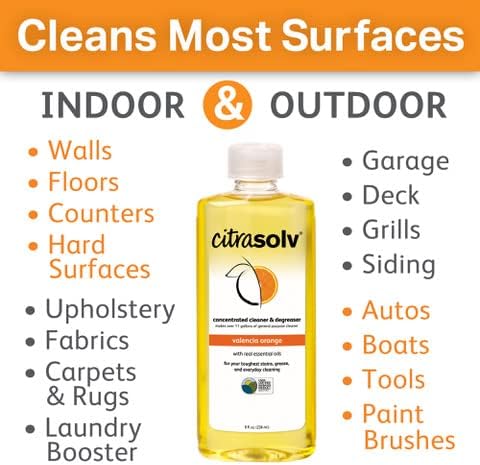 Citra Solv &amp Air Scense | Special Bundle | Concentrated Cleaner &amp Degreaser 32 fl oz| Essential Oil Air Freshener 7 fl oz Lime 4PK | Household Cleaner Non-Aerosol | Valencia Orange &amp Lime