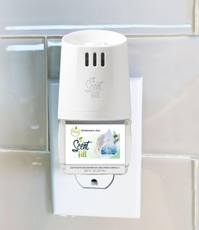 Scent Fill Christmas in July Plug in Air Freshener 4 Scented Oil Refills