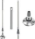 Spin Mop Replacement Handle 360° Rotation Adjustment 53.5-inch Telescopic Mop Replacement Pole Durable Stainless Steel Pad for Cleaning Various Household Surfaces
