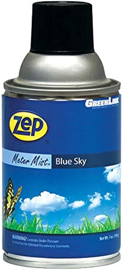 Zep Metered Mist Blue Sky Air Freshener Refill (Case of 12) with Meter Mist 3000 Ultra Dispenser (2 Pack) - 336201 - Lasts Up To 30 Days and Neutralizes Tough Odors