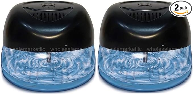 Bluonics Fresh Aire 2-Pack Water Air Washer Air Revitalizer &amp Freshener with 4 Fragrance Bottles 7-Color LED Night Light &amp White Noise Feature