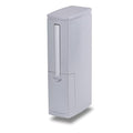 Slim Bathroom Trash Cans with Lid 4.4 Inches Wide/0.7 Gallon(3 Liters) Small Narrow Lidded Bathroom Trash Can with Toilet Brush for RV Camper Tiny Garbage Can RV Accessories for Inside(Grey)