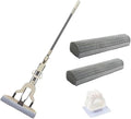 Squeeze Self-draining Collodion Mop Wood Floor Tiles Spin Household Cleaning Tools to Clean Walls and Ceilings(1Mmop 2head)
