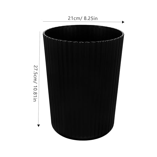STOBAZA Plastic Wastebasket Trash Can Large Garbage Bin Bedroom Kitchen Bathroom Portable Design