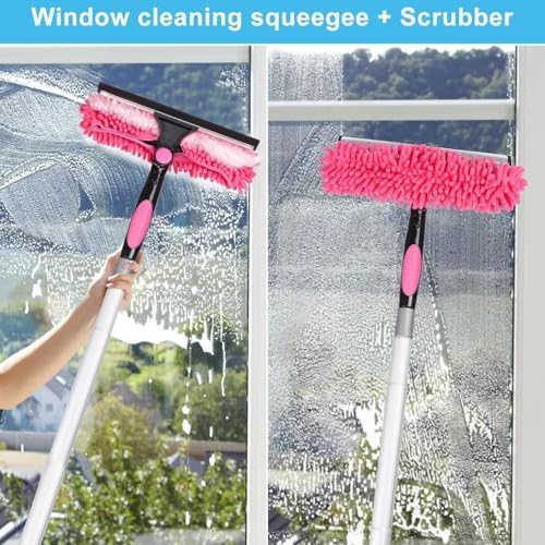 Glass Cleaning Brush Home Water Fed Telescopic Pole Kit Solar Panel Brush Rotating for Photovoltaic PanelTelescopic Window Cleaner Kit 10M Extendable Pole with Water Fed Brush for Solar Pan