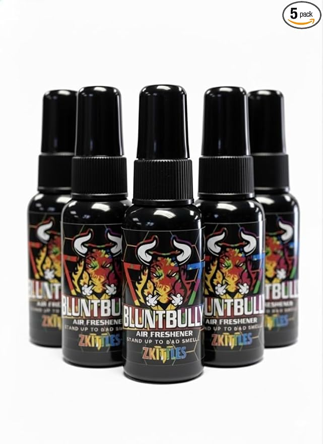 Air Freshener (Zkittles) (5 Pack) Premium Oil Based Air Freshener Spray. Long-Lasting Room Bathroom Office &amp Car Scent | Eliminates Odors from Smoke Pets &amp More
