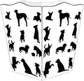 Marye-Kelley WB1703 - Dog Silhouettes Wastepaper Basket