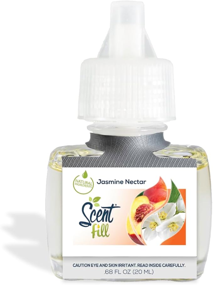 Scent Fill Jasmine Nectar Plug in Air Freshener 4 Scented Oil Refills