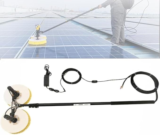 Double Head Window Cleaning Pole Water Fed Pole Kit Window Cleaning Poles Telescopic Brush Extendable Cleaner for Trucks Windows Washing Brush Head