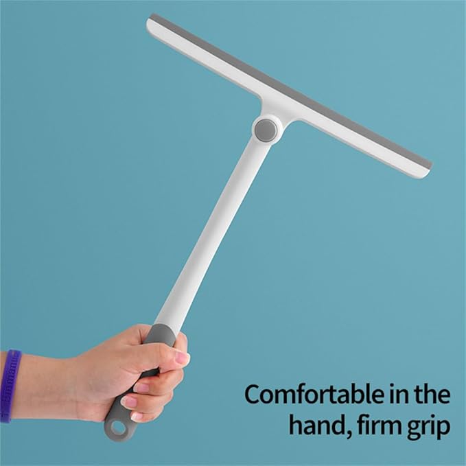 Window Wiper Rotating Mirror Wiper Cleaning Brush Glass Door Mirror Window Scraper Bathroom Cleaning ToolsWhite34.5 * 27cm