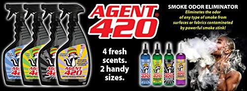 AGENT 420-22 oz Cannabis Odor Destroying Spray for Eliminating Cigarette Smoke or Most Unwanted Odors In Your House Car or Apartment - Freshen Up The “place” (Ocean Mist 22 Ounce)