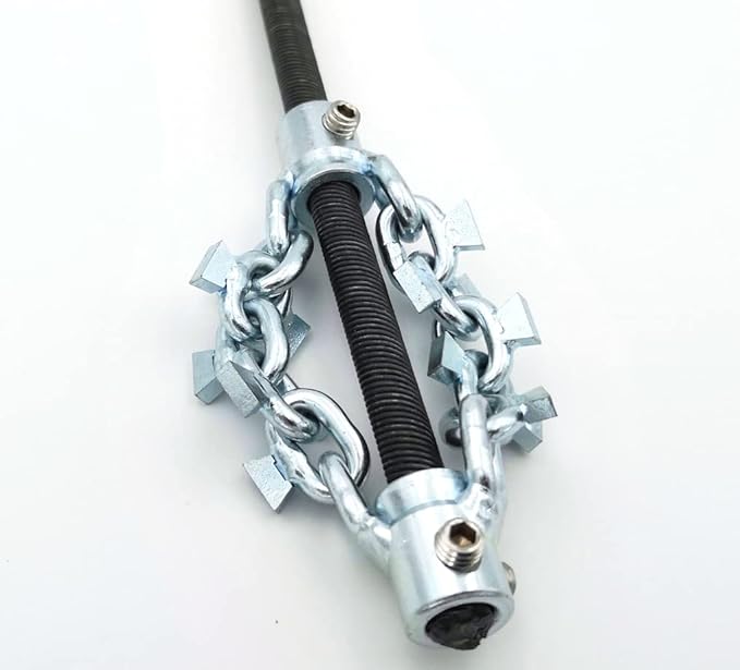 with carbide-tip drain cleaning cutter DN50mm pipe cleaning knocker 6mm push rotary cable sewer clog remover catcher