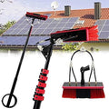 Glass Cleaning Brush Home Water Fed Telescopic Pole Kit Solar Panel Brush Rotating for Photovoltaic PanelWindow Cleaning Pole Water Fed Telescopic Brush Extendable Solar Photovoltaic Panel