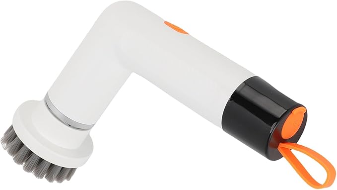 Cordless Cleaning Brush Scrubber Waterproof Bathroom Scrubber with 4 Replaceable Heads 2 Speed Adjustable White - IPX7 Rated Fast Charging Efficient Tile and Cleaner (White)