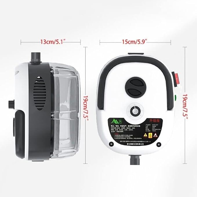High Pressure Steam Cleaner Handheld High Temp Fast Heating Portable Cleaning Machine for Home Use Grout Tile Car Detailing Kitchen Bathroom with 3 Brush Heads