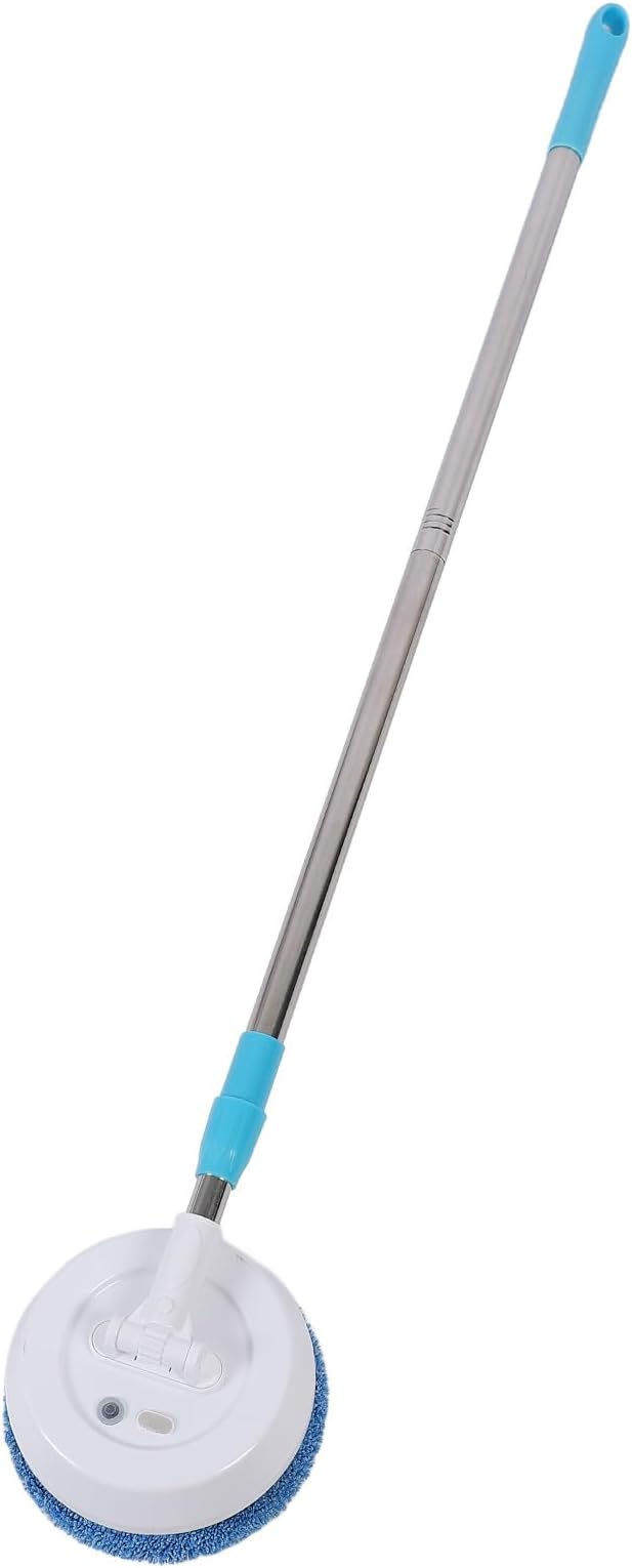 Cordless Electric Mop Cordless Power Mop with Flexible Head and Telescoping Rod Powerful Spin Cleaning for Floor Window Ceiling Includes 6Pcs Accessories for Home Use (Style 2)