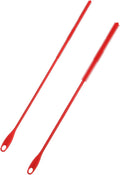 2 Pcs Silicone Straw Brush 9.4 Inch Bottle Straw Brushes Red (6mm+8mm)