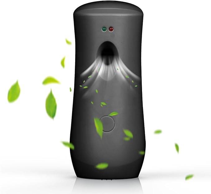 Automatic Air Freshener Spray Wall Mounted or Free Standing Automatic Scent Dispenser Motion Sensor Air Freshener Air Automatic Spray Dispenser for Room and Restroom Sprayer (Black)