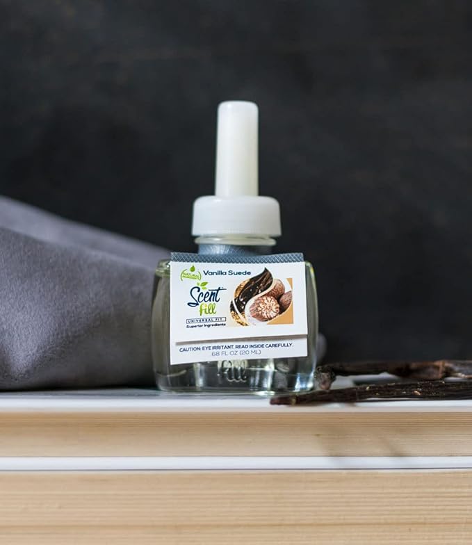 Scent Fill Vanilla Suede Plug in Air Freshener Refills 4 Scented Oil Refills