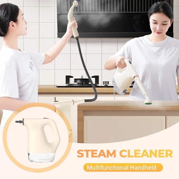 Steam Cleaner Pressurized Handheld Multi-Surface Natural Steam Cleaner Instant-Heat Steam Cleaner for home Handheld Steam Cleaner with 7 tools for Car Bathroom Shower Window Grime Grease