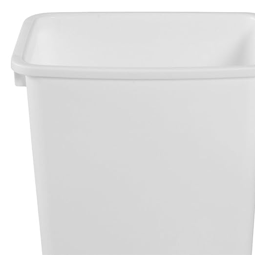 Rubbermaid 4 Pack Traditional Open Top Waste Basket Indoor Trash Bin Container for Bathrooms Kitchens and Home Office 21 Quart White