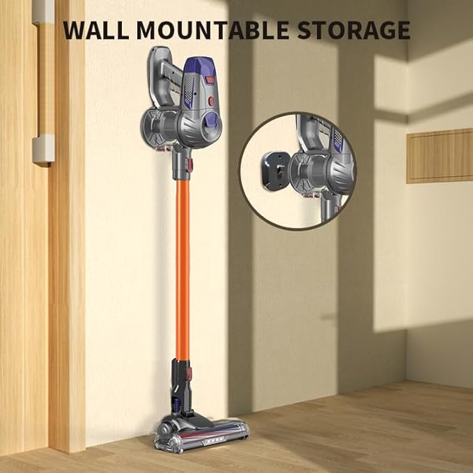 ShowyLive Cordless Stick Vacuum Cleaner 9000PA Suction 40Mins Runtime Lightweight 3kg Self-Standing for Carpet Hard Floor Pet Hair Car Home