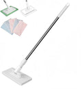 Snap Grip Mini Mop Zero Touch Mini Retractable Gap Dust Cleaner Flat Reusable One-Click Cloth Change Wash-Free for Window Glass Wall Floor (1*mop+5*Cloth)