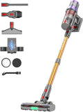 YU7 Max Cordless Vacuum Cleaner 600W 70Min 55kPa Powerful Suction Stick Vacuum Anti-Tangle Touch Screen Self-Standing Lightweight Wireless Vac for Home Pet Hair Carpet Hard Floors