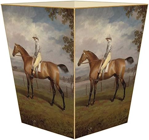 Marye-Kelley The Race Horse Wastepaper Basket with Flat Top