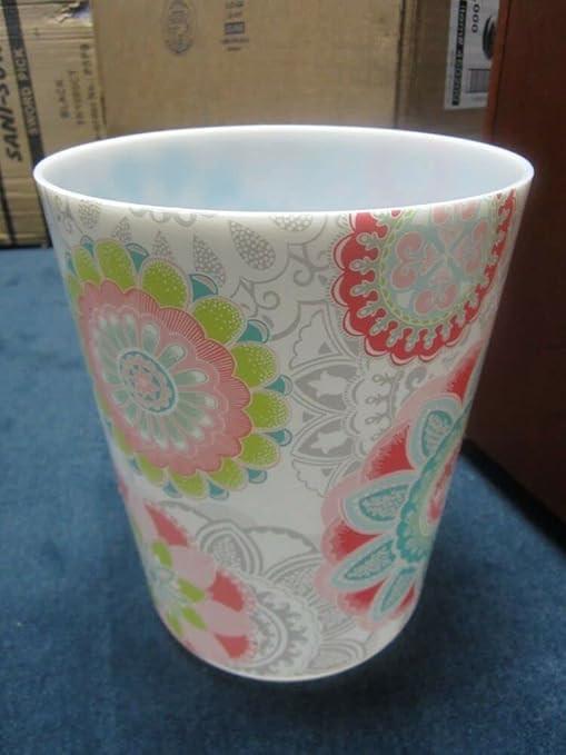 GREAT COLORS!!! Groovy Medallion Mint Waste Basket