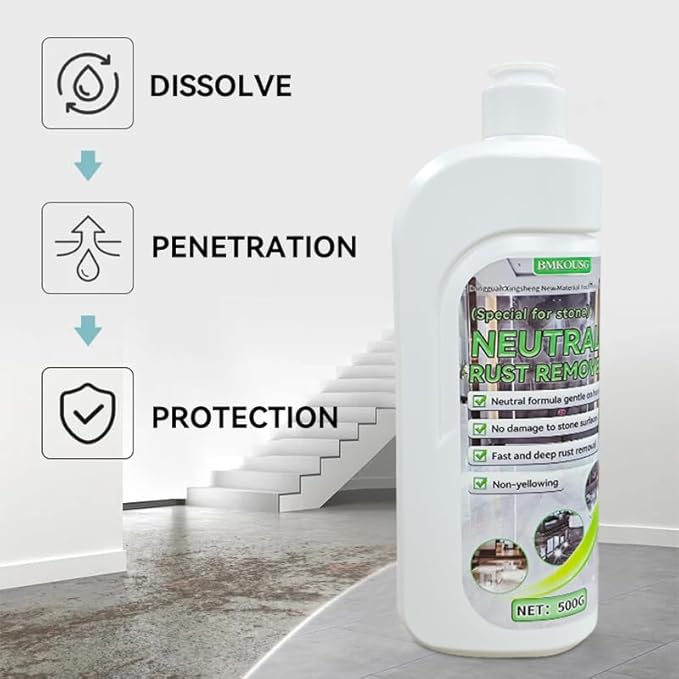 Rust Stain Remover Marble Cleaner Tile Rust Remover Granite Care Agent Stone Care Agent - Powerful and Effective in Removing Rust From Granite Tile and Marble (500g)