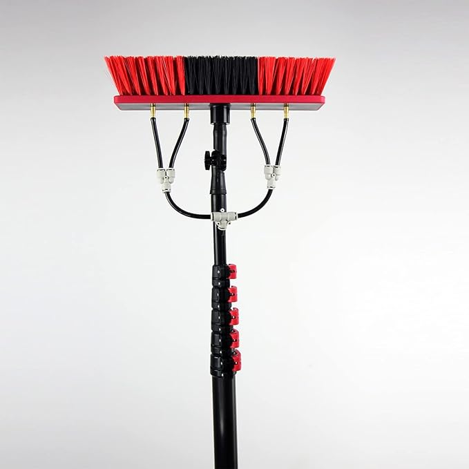 Window Cleaning Pole Water Fed Telescopic Brush Extendable Cleaner Conservatory Roof Window Cleaning Telescopic Brush