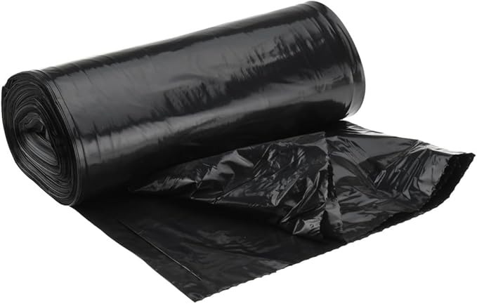 PRO SOURCE Black Heavy-Duty Black 1.25 mil Trash Bags: 60 Gallon Size (Pack of 100)