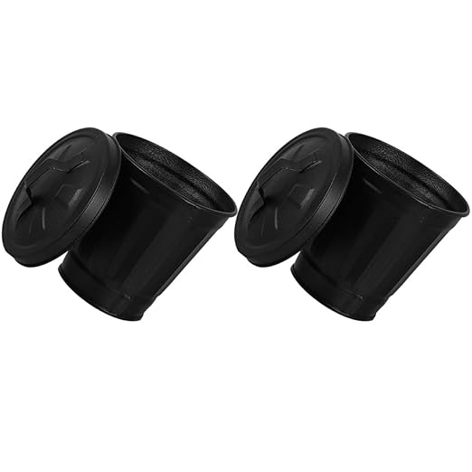 PRETYZOOM 4pcs Small Galvanized Trash Can Lid Wastebasket for Indoor Plants Nursery Pot Storage Bin