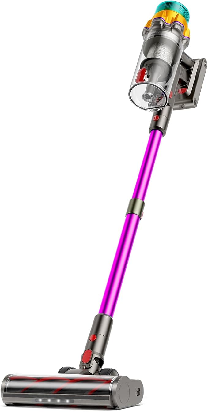 Cordless Stick Vacuum Cleaner Cordless Vacuum Cleaner Vacuum Cleaners for Home/Pet Hair/Carpets/Floors (Pink)