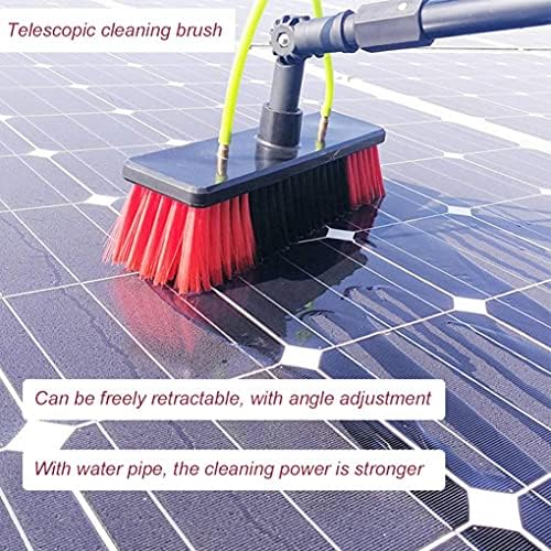 Glass Cleaning Brush Home Water Fed Telescopic Pole Kit Solar Panel Brush Rotating for Photovoltaic PanelWindow Cleaning Brush Window Cleaning Pole Window Cleaner Kit Water/Hose Fed Pole
