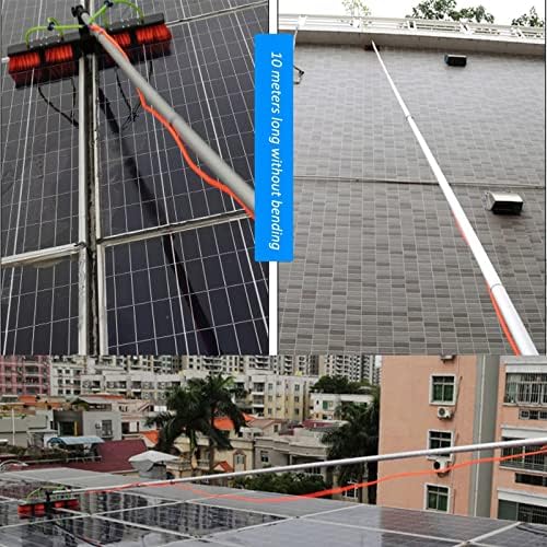 Glass Cleaning Brush Household Water Supply Telescopic Pole Kit Solar Panel Rotating Brush Solar Photovoltaic Panels12m Telescopic Window Cleaning Pole Water Fed Pole for Solar Pa