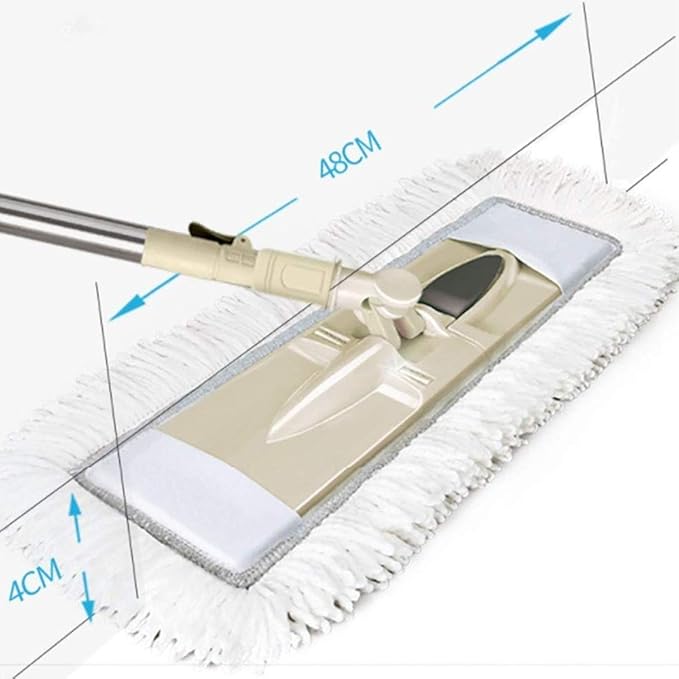 Mop- Cleaning System Washable Pads Cleaner Laminate &amp Tile Wet Reusable Dust Mops with Soft Refill Pads