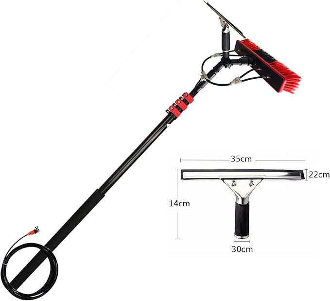 Window Cleaning Pole/Water Fed Telescopic Brush/extendable Cleaner Conservatory Roof Suitable for Photovoltaic Panel Cleaningtrucks Windows Window Glass Cleaning Poles Te