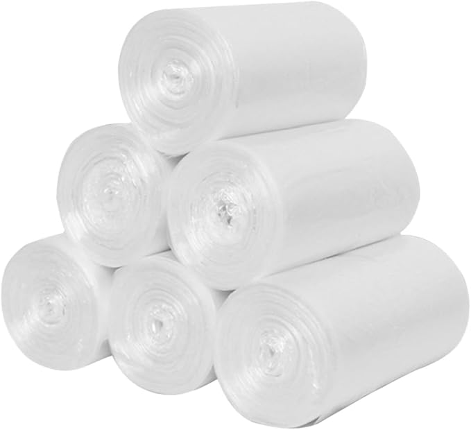 Thickened Disposable Trash Bags 6 Rolls (45x50cm 30 Bags Each for Kitchen and Bedroom Wastebaskets Multipurpose Household Trash Can Liners