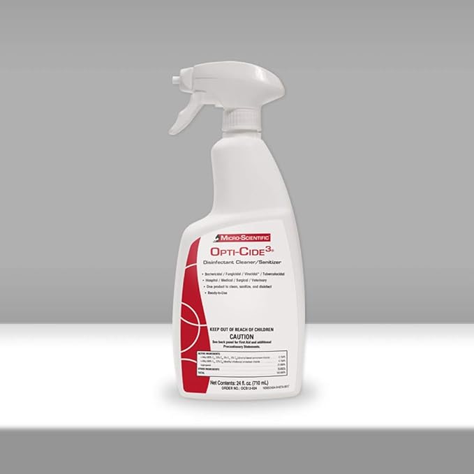 Micro-Scientific - OCS12-024 Opti-Cide3 Healthcare Grade Disinfectant Cleaner and Sanitizer Spray Model:NEMSI24SA