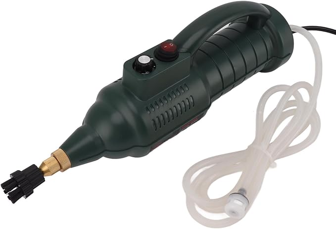 Steam Cleaner Highly Efficient 2500W Handheld Steam Cleaner Intelligent with 2 Nozzles for Floor (Military Green US Plug 220V)