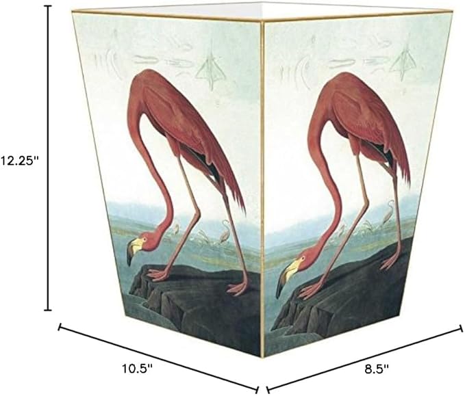 Marye-Kelley WB8431- Pink Flamingo Wastepaper Basket