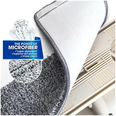 Vacuum Cleaner Dust Wizard Mop Kit for Home &amp Kitchen - 5pcs &amp 4pcs Mop Cloth Sets for Tile Marble Broadleaf Trees &amp Carpets Cleaning
